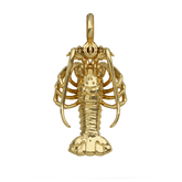 Gold Spiny Lobster  Pendant